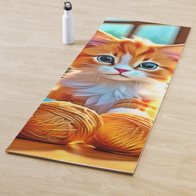 Esterilla De Yoga Cute Kitten Yarn (In situ)