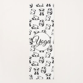 Esterilla De Yoga Cute Panda Oso Patrón blanco y negro (1 lado)