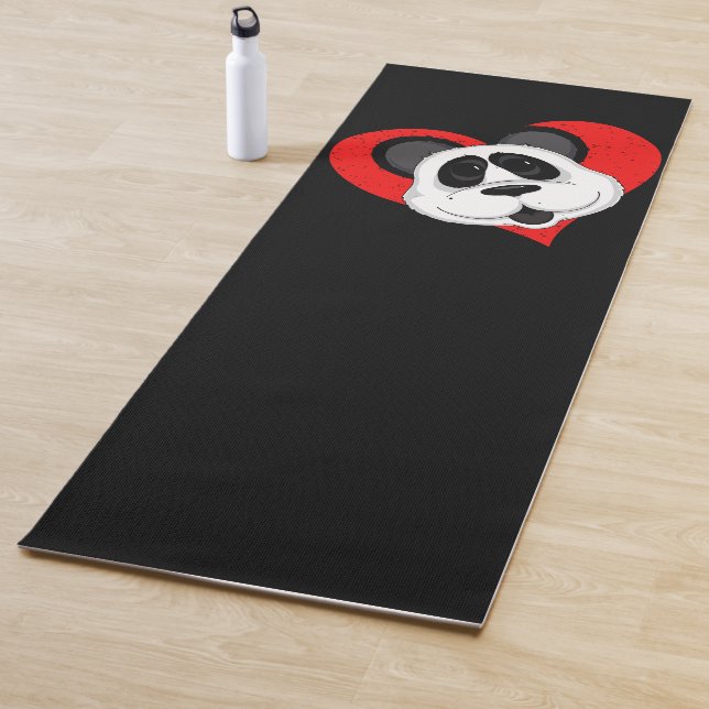 Esterilla De Yoga Cute Panda Oso Rojo y Negro (In situ)