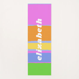 Esterilla De Yoga Cute Pastel Colores Vibrante Diseño Nombre persona