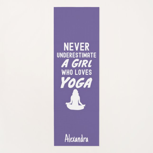 Esterilla De Yoga Cute Purple Yoga Gifts For Little Girls Kids Yogi (Anverso)