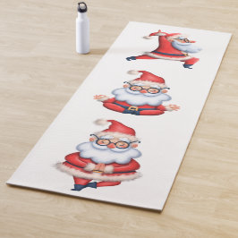 Esterilla De Yoga Cute Santa en la meditación
