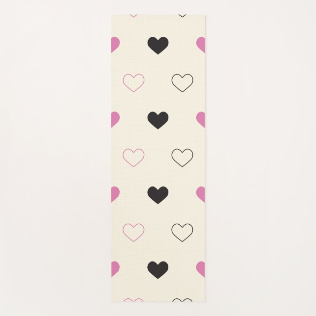 Esterilla De Yoga Cute Simple Heart Pattern (Anverso)