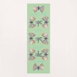 Esterilla De Yoga Cute Whimsical Dragonfly Butterfly Maureen Girard