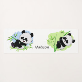 Esterilla De Yoga Cuto Pandas personalizado texto y color yoga