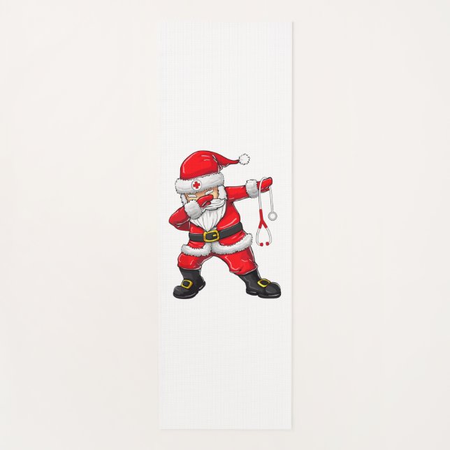 Esterilla De Yoga Dabbing Santa Navidades Scrub (Anverso)