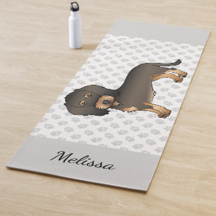 Esterilla De Yoga Dachshund de pelo áspero jabalí de dibujos animado