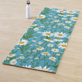 Esterilla De Yoga Dalias blancas de verano sobre aqua