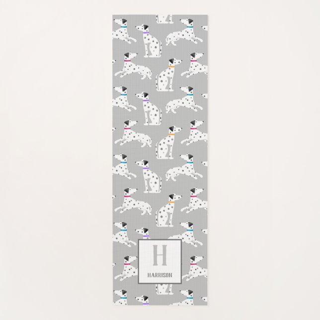 Esterilla De Yoga Dalmatia Dog Polka Dot Animal acuarela (Anverso)