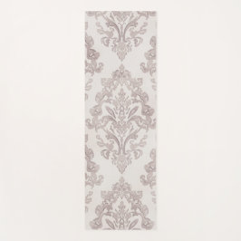 Esterilla De Yoga Damasco Beige Suave Clásico Floral Acuarela