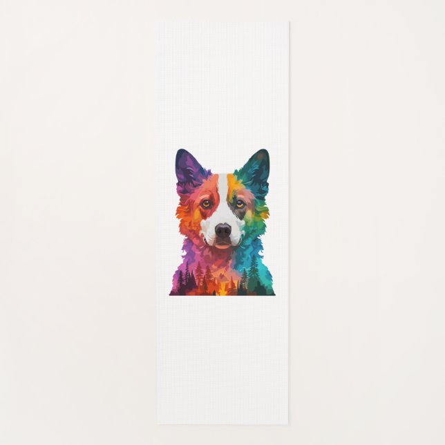 Esterilla De Yoga de perro colorido (Anverso)