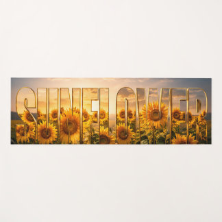 Esterilla De Yoga Decoración floral botánica de lujo con girasoles