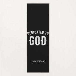 ESTERILLA DE YOGA DEDICADO A DIOS PERSONALIZABLE GUAY TEXTO BLANCO