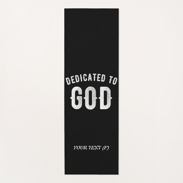 ESTERILLA DE YOGA DEDICADO A DIOS PERSONALIZABLE GUAY TEXTO BLANCO (Anverso)