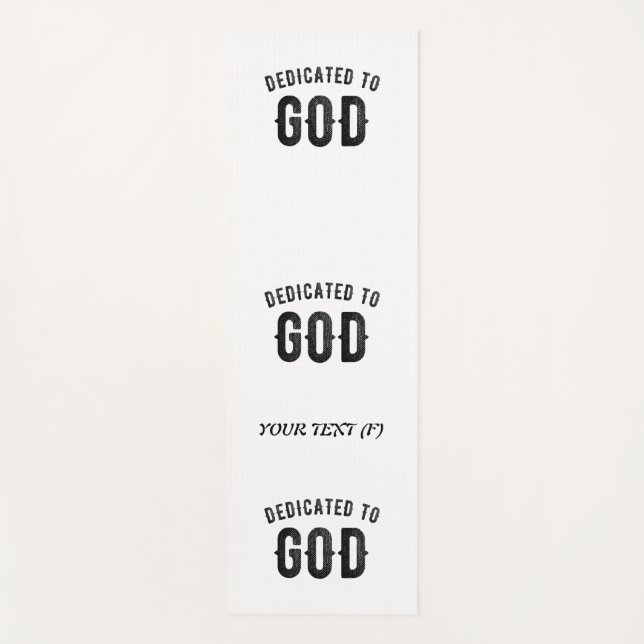 ESTERILLA DE YOGA DEDICADO A DIOS PERSONALIZABLE GUAY TEXTO NEGRO (Anverso)