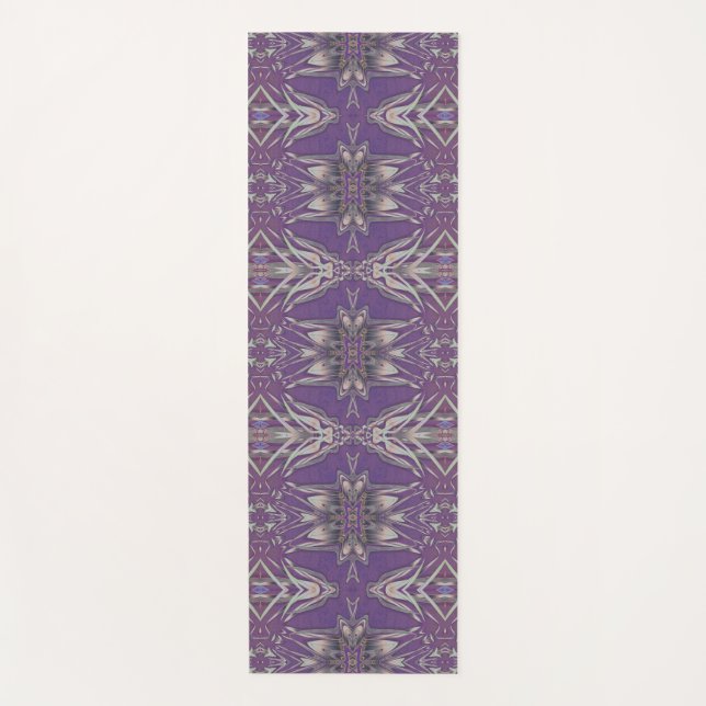Esterilla De Yoga Deep Purple Art Nouveau Deco Kaleidoscópico Fracta (Anverso)