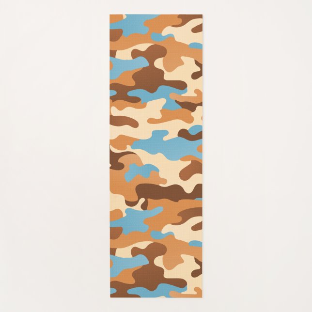 Esterilla De Yoga Deert Camo Brown Sand Yellow Blue (Anverso)