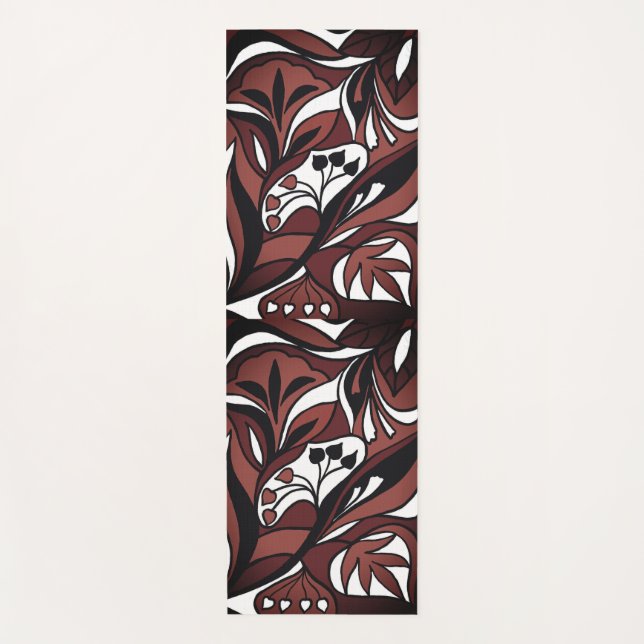 Esterilla De Yoga Dekoratives Muster in Schokoladenfarbe (Anverso)