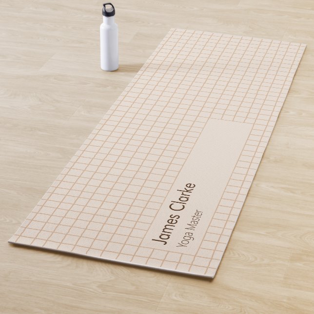 Esterilla De Yoga Delicado patrón de color marrón cremoso (In situ)