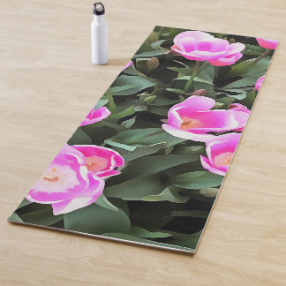 Esterilla De Yoga Delicados tulipanes rosas de Estambul