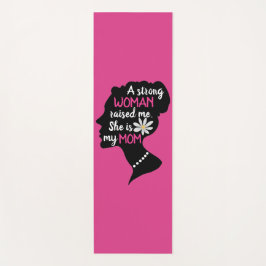 Esterilla De Yoga Día de la madre rosa, una mujer fuerte inspiradora