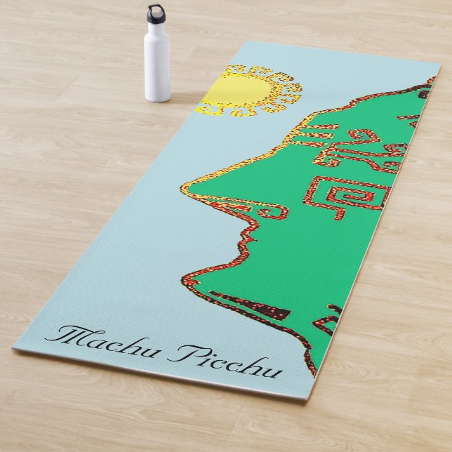 Esterilla De Yoga Dibujo moderno y elegante de Machu Picchu (In situ)