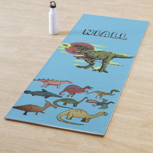 Esterilla De Yoga Dinosaurios divertidos sensacionalistas personaliz