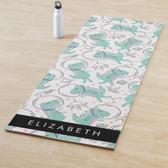 Esterilla De Yoga Dinosaurios Espaciales, Dinosaurios Cutos, Estrell (In situ)