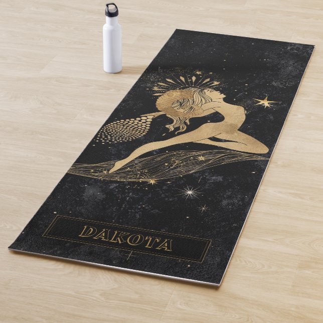 Esterilla De Yoga Diosa zodiaca | Astrología de Aries Oro Cósmico (In situ)