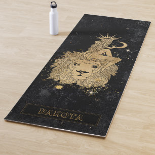 Esterilla De Yoga Diosa zodiaca   Astrología De León De Oro Cósmico