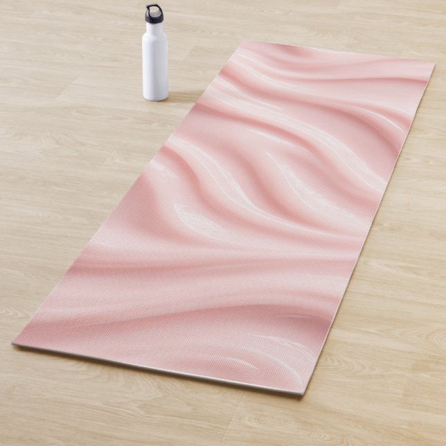 Esterilla De Yoga Diseño abstracto de crema rosa (In situ)