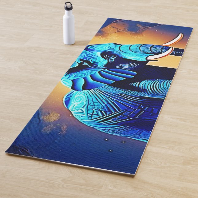 Esterilla De Yoga Diseño brillante de Elefante Azul (In situ)