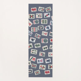 Esterilla De Yoga Diseño de baldosas MahJongg en azul oscuro 