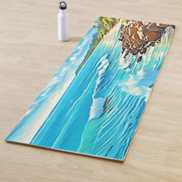 Esterilla De Yoga Diseño de escena de rock costero