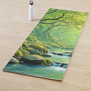Esterilla De Yoga Diseño de flujo forestal encantado