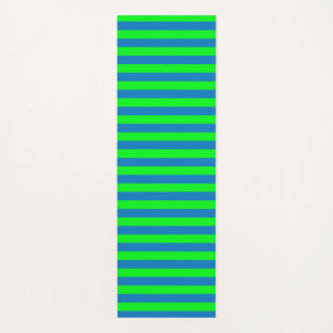 Esterilla De Yoga Diseño de franjas azules y verdes
