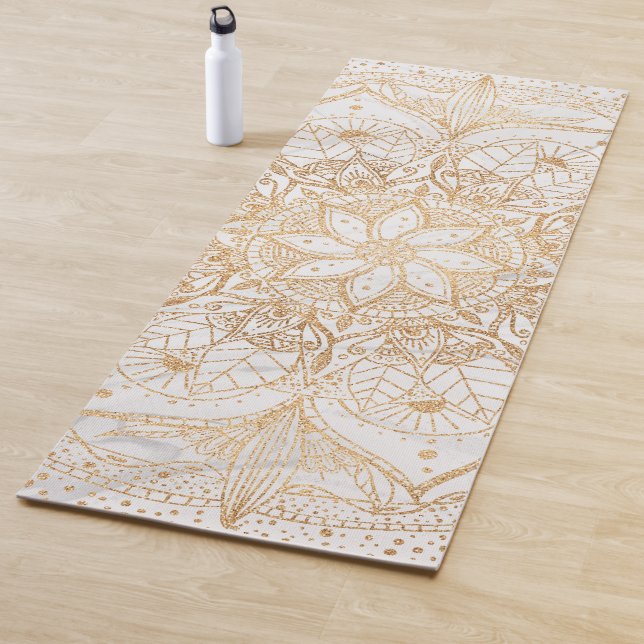Esterilla De Yoga Diseño de mármol de Mandala dorada de moda (In situ)