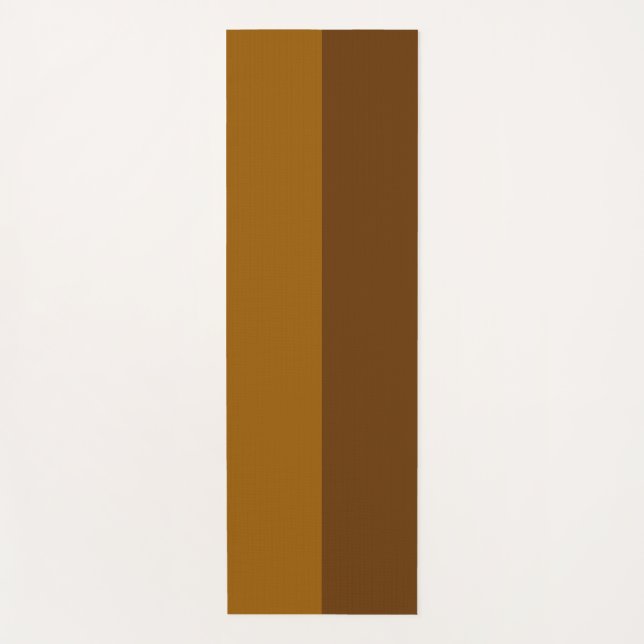 Esterilla De Yoga Diseño de medias partes marrón oscuro claro (Anverso)