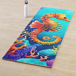 Esterilla De Yoga Diseño de pares de caballitos de mar coloridos