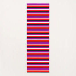 Esterilla De Yoga Diseño de patrones de rayas púrpuras rojas