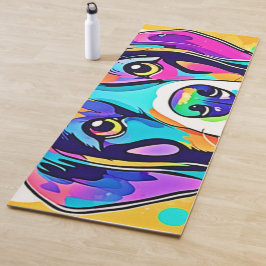 Esterilla De Yoga Diseño de retrato de perro arco iris