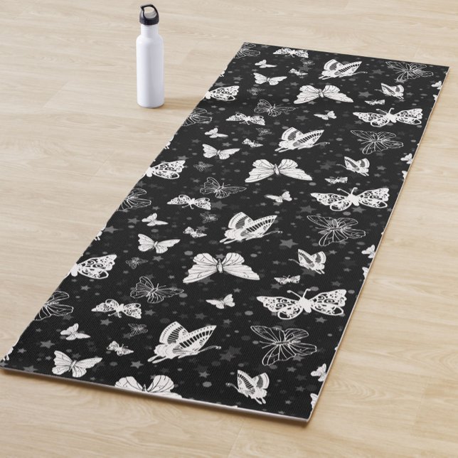 Esterilla De Yoga Diseño del patrón de Ilustracion de mariposa blanc (Subido por el creador)