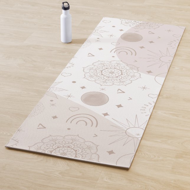 Esterilla De Yoga Diseño estético de Doodles espaciales neutrales de (In situ)