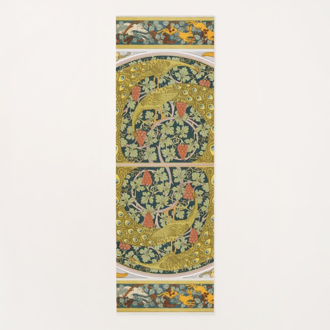 Esterilla De Yoga Diseño intrincado de estilo Art Nouveau pavo (Anverso)