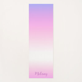 Esterilla De Yoga Diseño ombre violeta y rosa con nombre