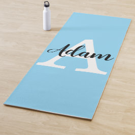 Esterilla De Yoga Diseño personalizado de monograma de nombre en let
