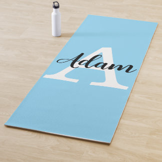 Esterilla De Yoga Diseño personalizado de monograma de nombre en let