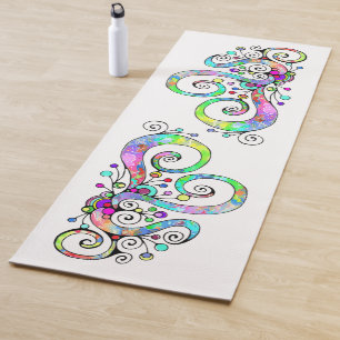 Esterilla De Yoga Diseño pintado de mano cardíaca espiral 1