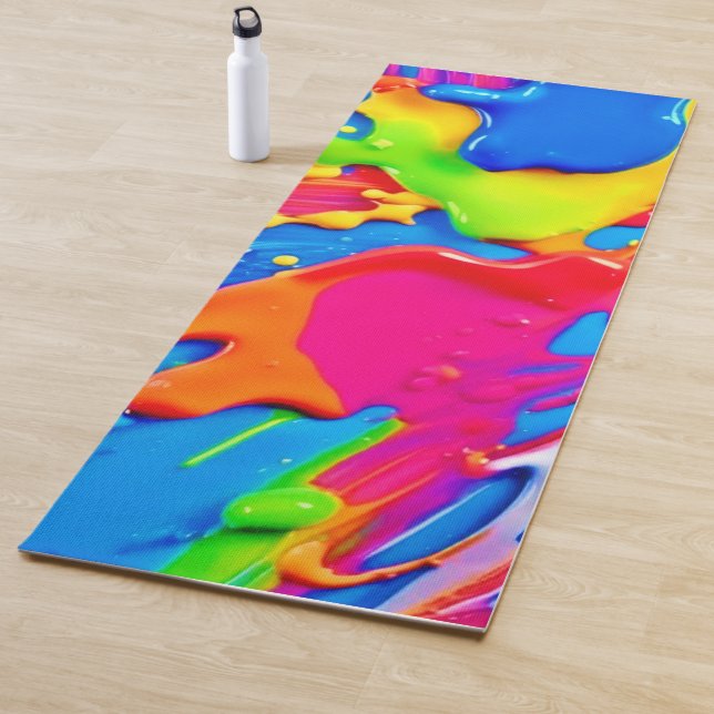 Esterilla De Yoga Diseño vibrante de ráfaga de color (In situ)