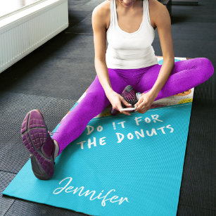Esterilla De Yoga Divertido humorístico lo hago por los donuts color